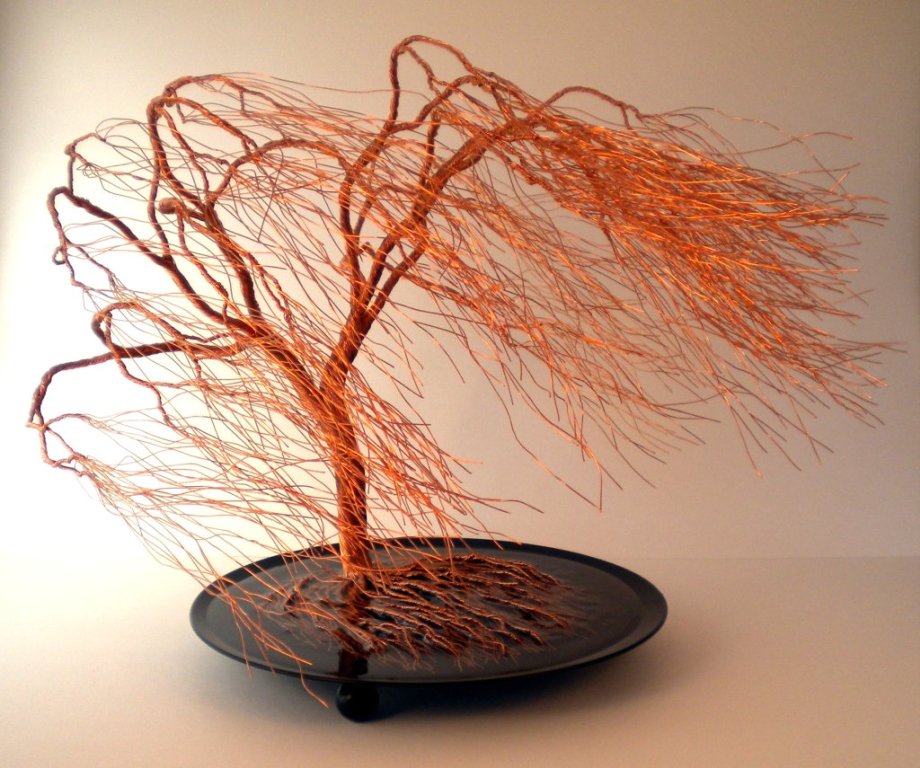 Copper Tree Sculptures.