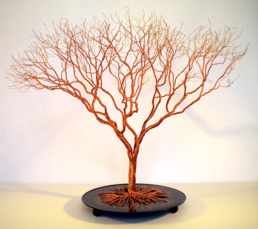 Copper Tree Sculptures.